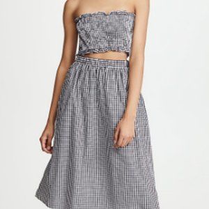Black Gingham Two Piece Set